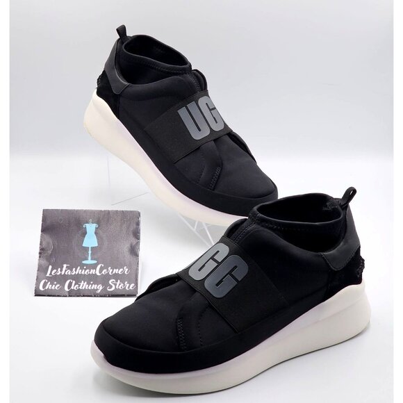 Ugg Women's Black Neoprene Neutra Trainer Slip-On Platform Sneakers Size 9 2859 - Picture 5 of 16
